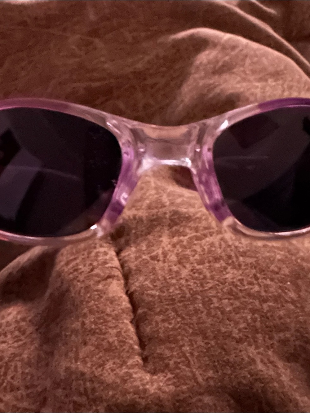 Oakley Kids Translucent Purple Frame Sunglasses with Dark Lenses